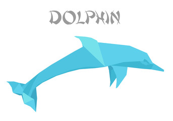 Fototapeta premium origami style dolphin