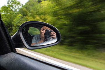 photographer reflected in a mirror