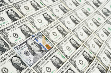 close up of banknote for background