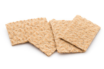 Stack of wholegrain crispy bread.