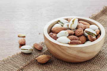 almonds in a bowl.