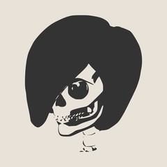 Anatomic Skull. Detailed illustration of human skull.