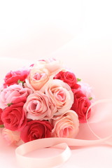 artificial rose bouquet for background image