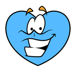 Happy Cartoon Heart Face Expression