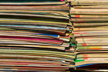Stack of the old journals for background