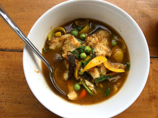 Hot soup with fish