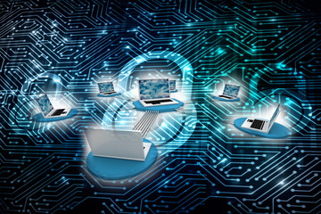 3d rendering Computer network