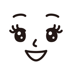 顔　女性　笑顔