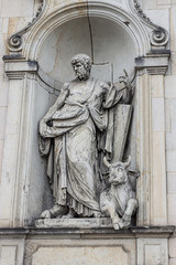 Sculptural group. Architecture of Dresden, Saxony, Germany