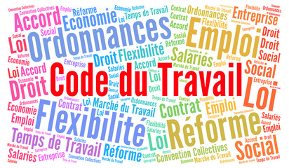 Fototapeta premium Réforme code du travail 2017 nuage de mots