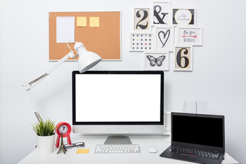 Modern home office computer monitor