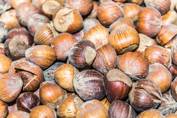 
hazelnut as a background