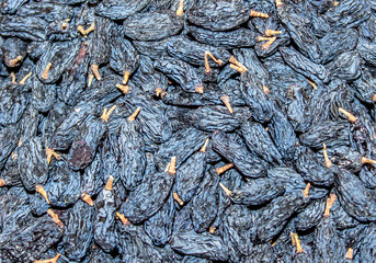 
dried grapes sultana as background