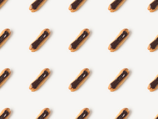 homemade eclairs with chocolate ganache