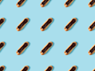 homemade eclairs with chocolate ganache