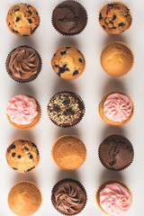 various sweet cupcakes