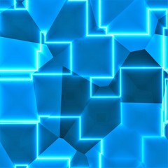 Obraz premium Turquoise blue seamless multimedia surreal creative design