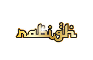 Rabigh city town saudi arabia text arabic language word design