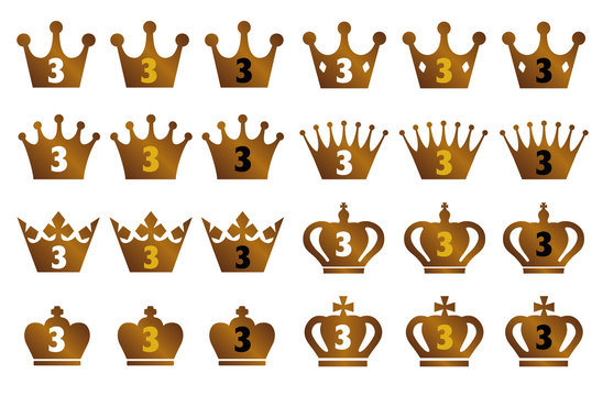 Bronze crown icon / 3rd place