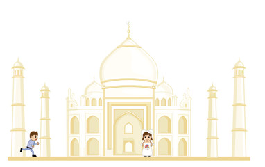 Boy Running Toward the Marriage Girl