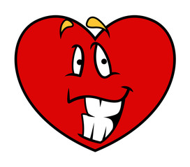 Cheerful Cartoon Heart Vector