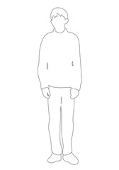 vector, sketches, outlines boy