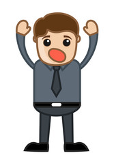 Bored Cartoon Businessman