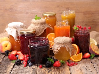 assorted fruit jam