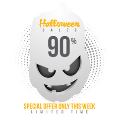 Halloween ghost sales,  Sepcials offers and discounts