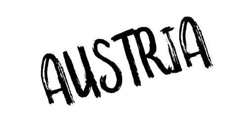 Austria rubber stamp. Grunge design with dust scratches. Effects can be easily removed for a clean, crisp look. Color is easily changed.