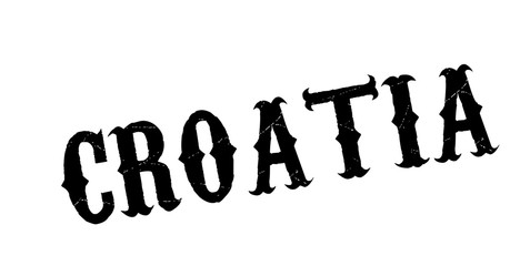 Croatia rubber stamp. Grunge design with dust scratches. Effects can be easily removed for a clean, crisp look. Color is easily changed.