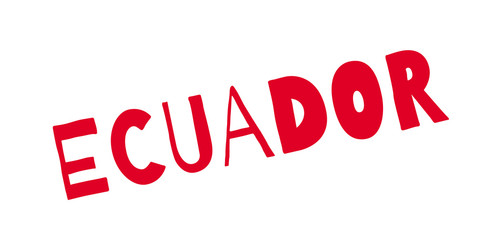 Ecuador rubber stamp. Grunge design with dust scratches. Effects can be easily removed for a clean, crisp look. Color is easily changed.