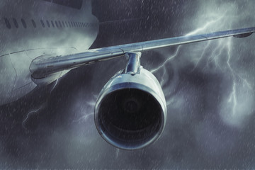 Plane in storm
