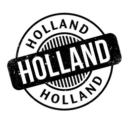Holland rubber stamp. Grunge design with dust scratches. Effects can be easily removed for a clean, crisp look. Color is easily changed.