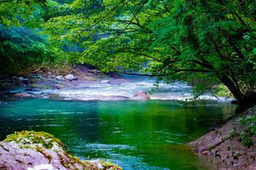 岨谷峡　伏伸の滝