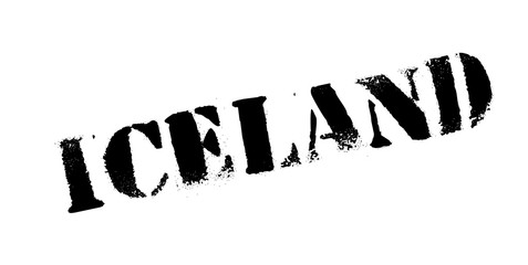 Iceland rubber stamp. Grunge design with dust scratches. Effects can be easily removed for a clean, crisp look. Color is easily changed.