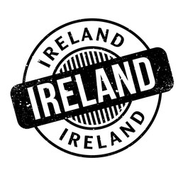 Ireland rubber stamp. Grunge design with dust scratches. Effects can be easily removed for a clean, crisp look. Color is easily changed.