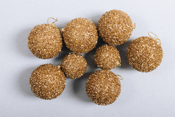 Christmas balls on a blue background