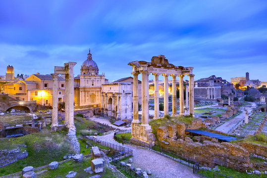 Italy, Latium, Roma district, Rome, Roman Forum