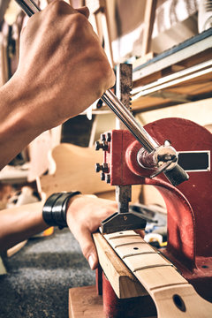 Manufacture of guitars of the Ukrainian brand Woodstock.