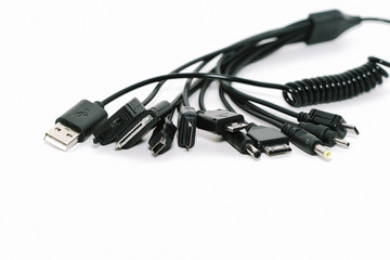 Universal USB Charger head isolated on white background