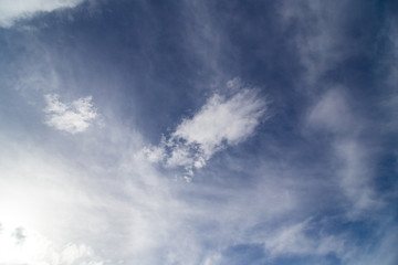 clouds on a blue sky day