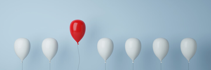 Ballon Konzept zu Führung und Freiheit - obrazy, fototapety, plakaty