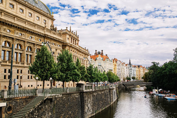 Vltava river in Prague, Czech Republic at the daytime