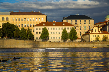Fototapeta premium Prague at beautiful sunset, Czech Republic, Europe