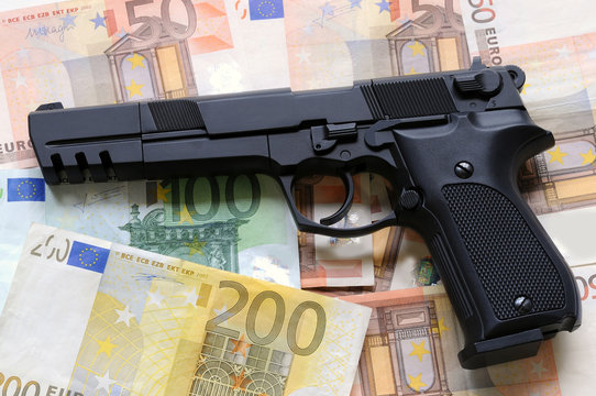 Pistol on Euro Money