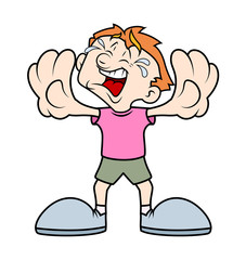 Crying Cartoon Boy