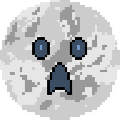 vector pixel art halloween moon