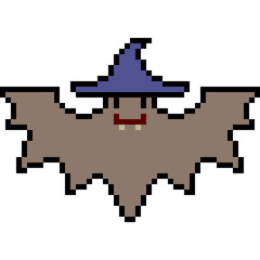 Obraz premium vector pixel art halloween bat