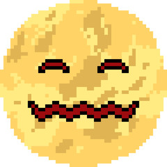 vector pixel art halloween moon